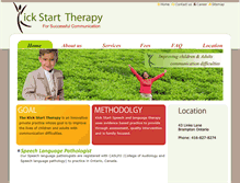 Tablet Screenshot of kickstarttherapy.com
